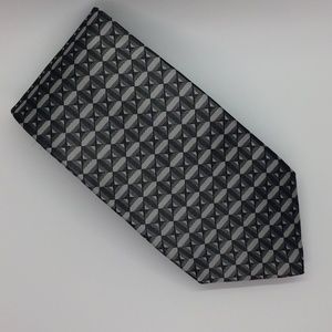 DKNY Silver/Gray Silk Men's Necktie